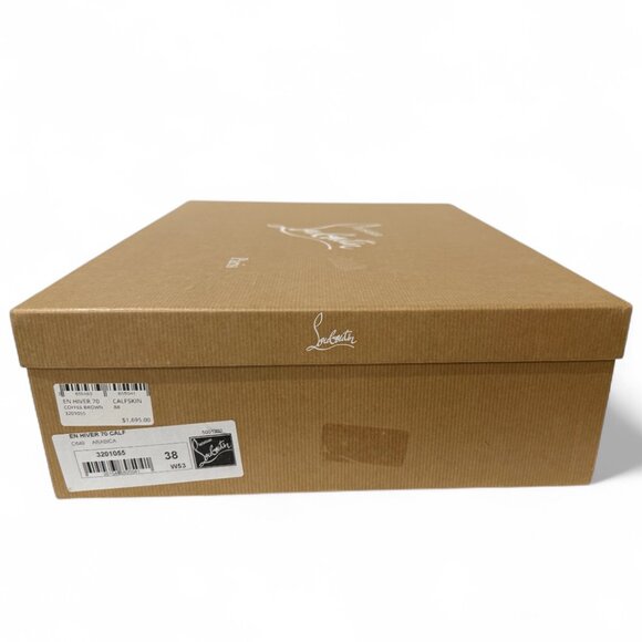 Christian Louboutin EN HIVER 70 Leather Combat Boots with Quilted Collar - Picture 3 of 13